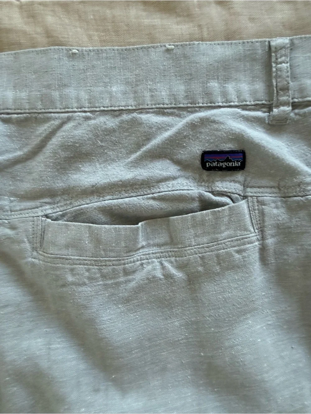 Patagonia Back Step Linen Cotton Lightweight Shorts Size 33